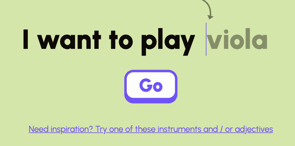 Instrument playground offers inspiration for instruments.