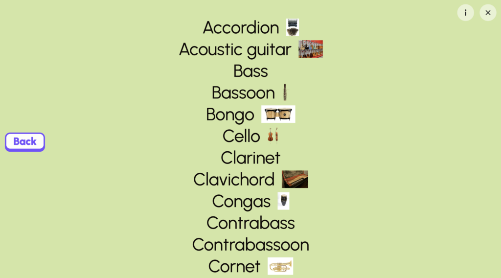Instrument Playground, a Google Arts & Culture Experiment, offers 65 instruments to choose from. 