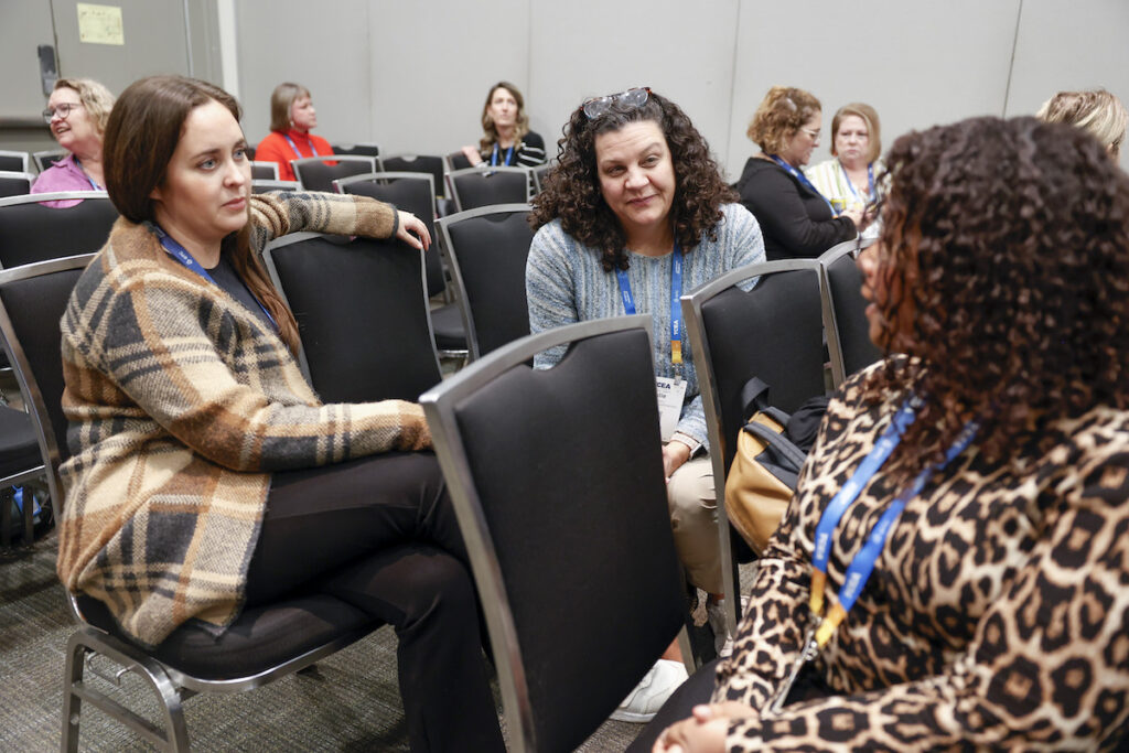 Educators network during a professional learning session hosted by TCEA.