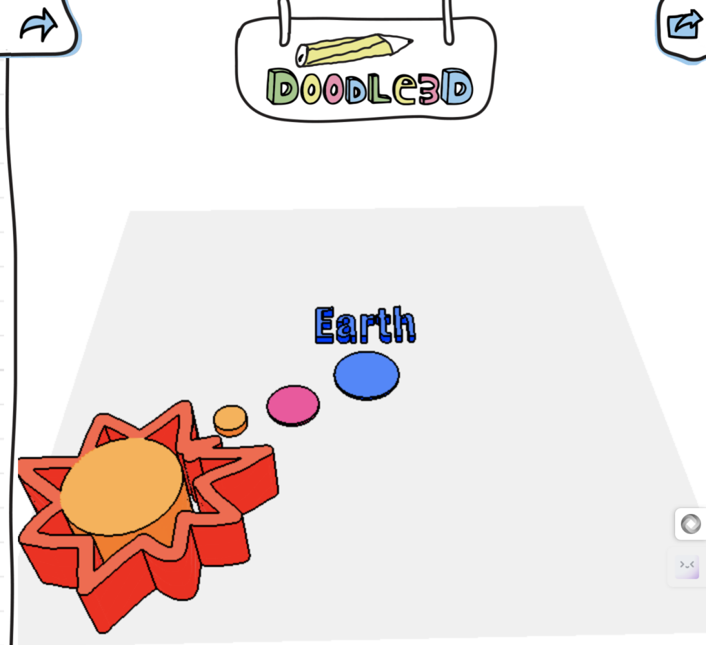 Solar System project example in Doodle3D Transform