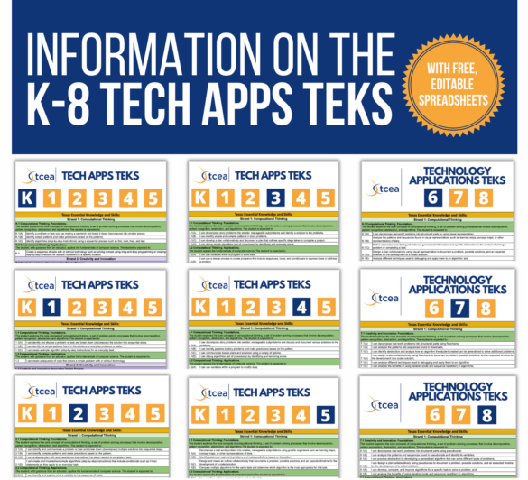 The NEW K-8 Tech App TEKS and Free, Editable Spreadsheets – TCEA ...