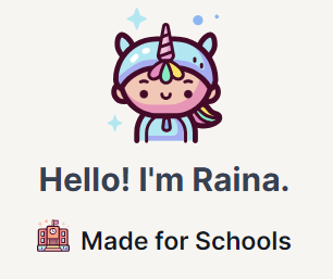 Screenshot of MagicSchool's Raina by author