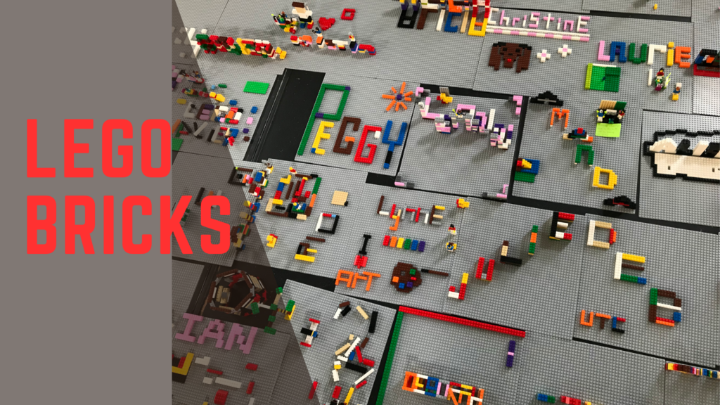 Building names with LEGO bricks.