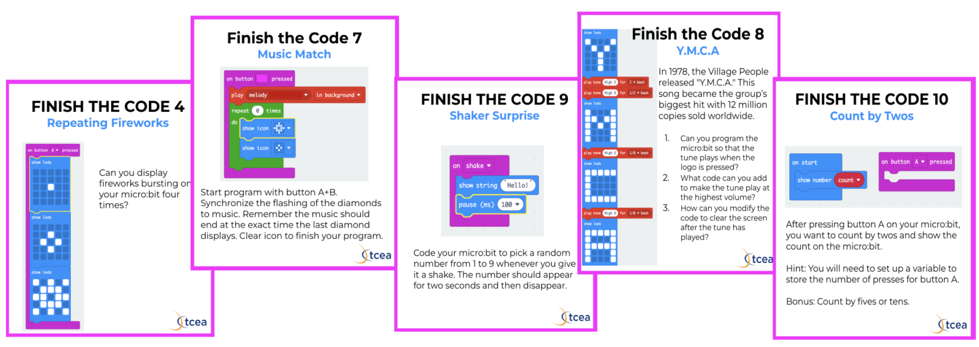 12 micro:bit Block Coding Cards – TCEA TechNotes Blog