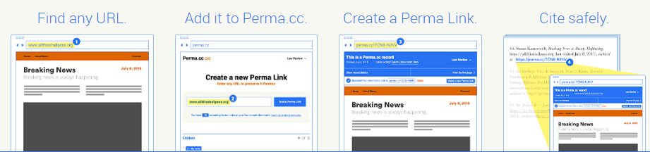 Screenshot of Perma.cc website by author