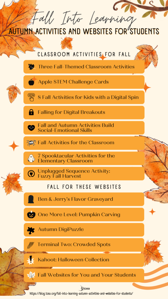 List of fall websites and activities for students