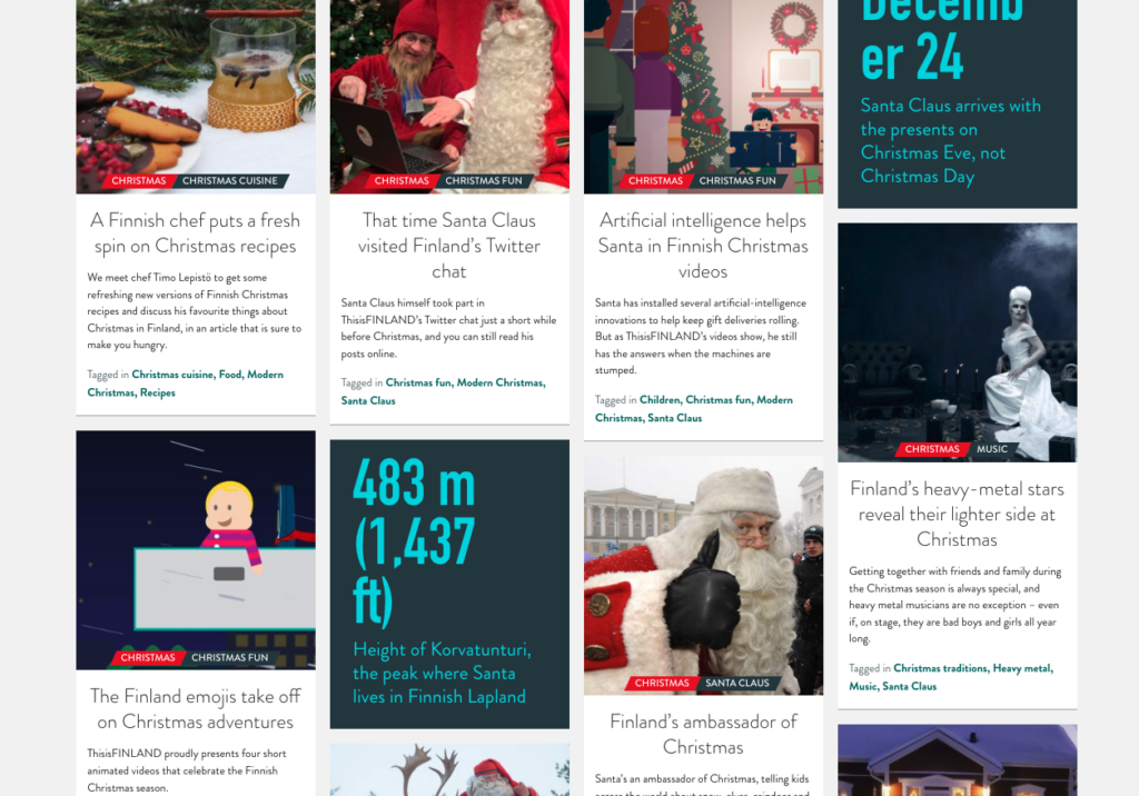 Finland Tourism Christmas Website