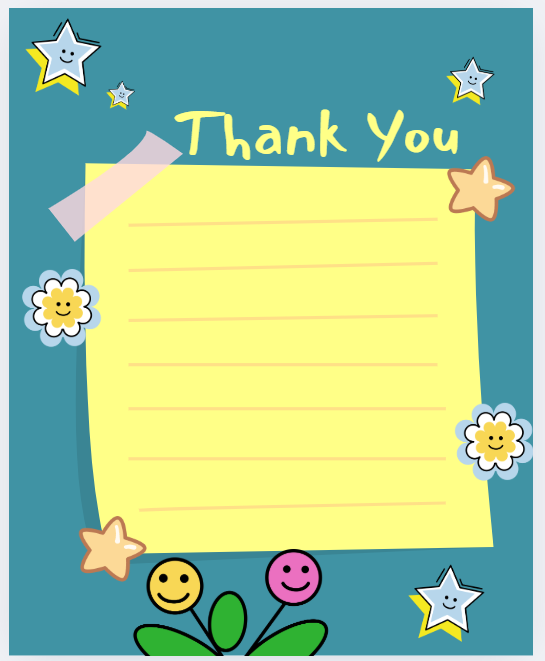 Image of Canva's Thank You Note Template