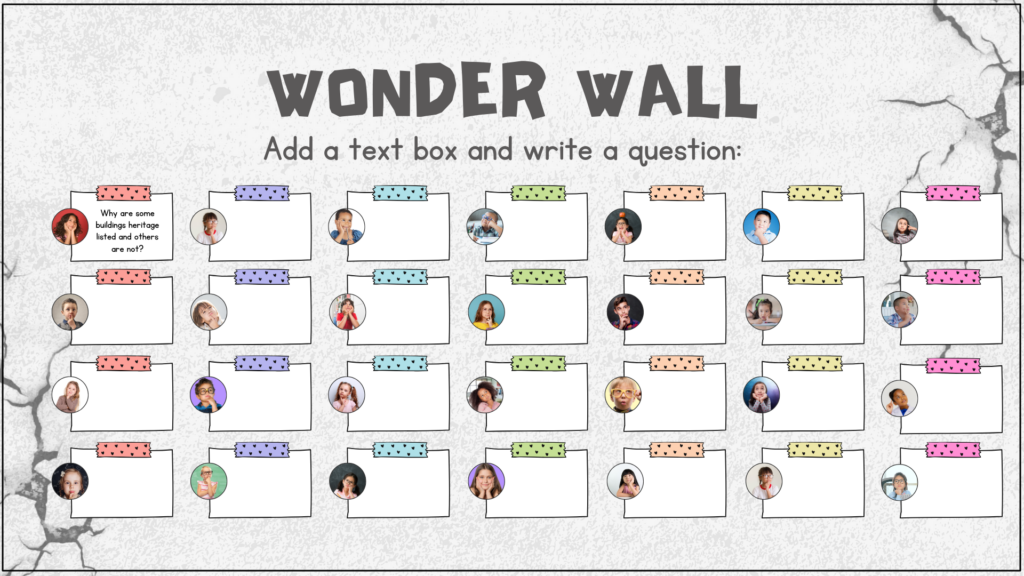 Image of a wonder wall.