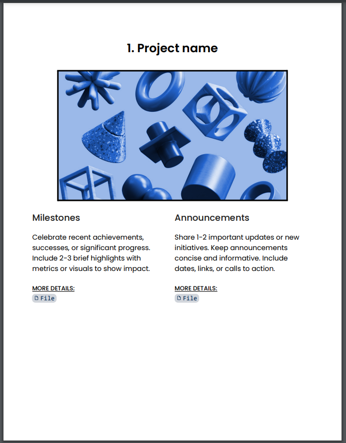 Image of the newsletter template.