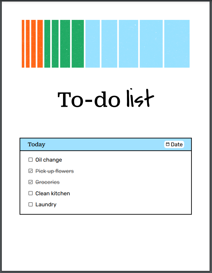 Image of the to-do list template.