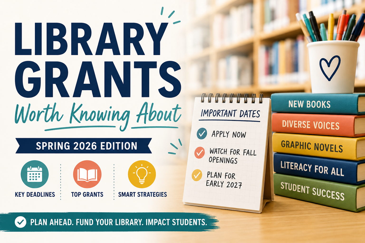 Library Grants Worth Knowing About (Spring 2026 Edition)